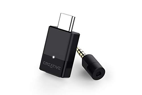Creative BT-W3 Audio-Transmitter Bluetooth 5.0 USB-C Dongle Adapter kabellos, aptX LL, aptX HD, kompatibel mit PS4, Switch, PC, Mac, Tablet