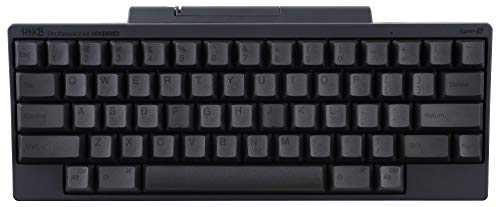 HHKB HYBRID Type-S Tastatur PD-KB800BS, Gedruckte Tastenkappen, Leise Professionelle Mechanische 60% Tastatur, Bluetooth, USB-C (Holzkohlenschwarz)¹