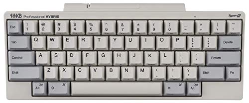 HHKB HYBRID Type-S Tastatur PD-KB800WS, Gedruckte Tastenkappen, Leise Professionelle Mechanische 60% Tastatur, Bluetooth, USB-C (Weiß)¹