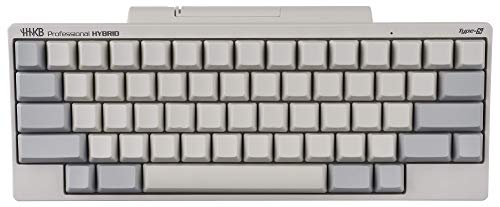 HHKB HYBRID Type-S Tastatur PD-KB800WNS, Tastenkappen ohne Beschriftung, Leise Professionelle Mechanische 60% Tastatur, Bluetooth, USB-C (Weiß)¹
